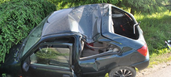 Pijany 19-latek nie opanował samochodu i uderzył w drzewo. 24-letni pasażer zmarł na miejscu (ZDJĘCIA)